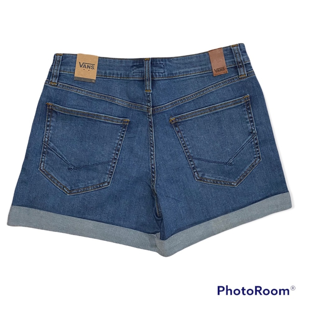 New Vans boyfriend cuff jean shorts in indigo